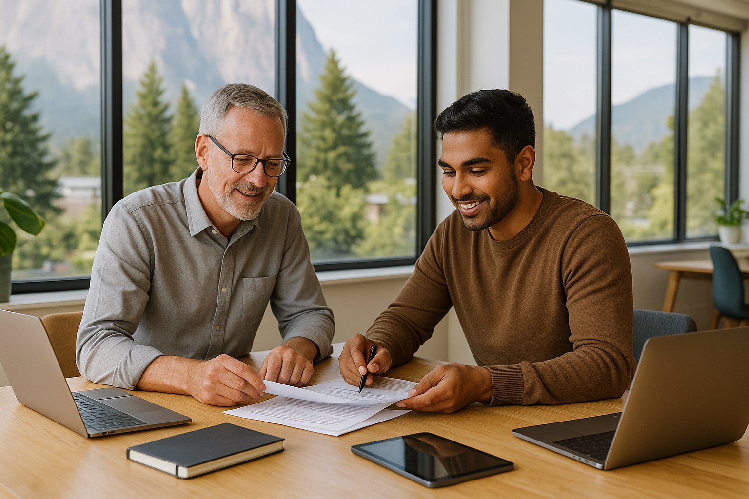 Business professionals in a meeting